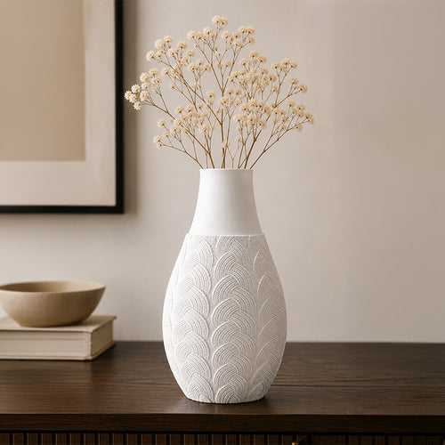 Heart Vase & Leaf Textured Vase Combo ( Pack of 2 )