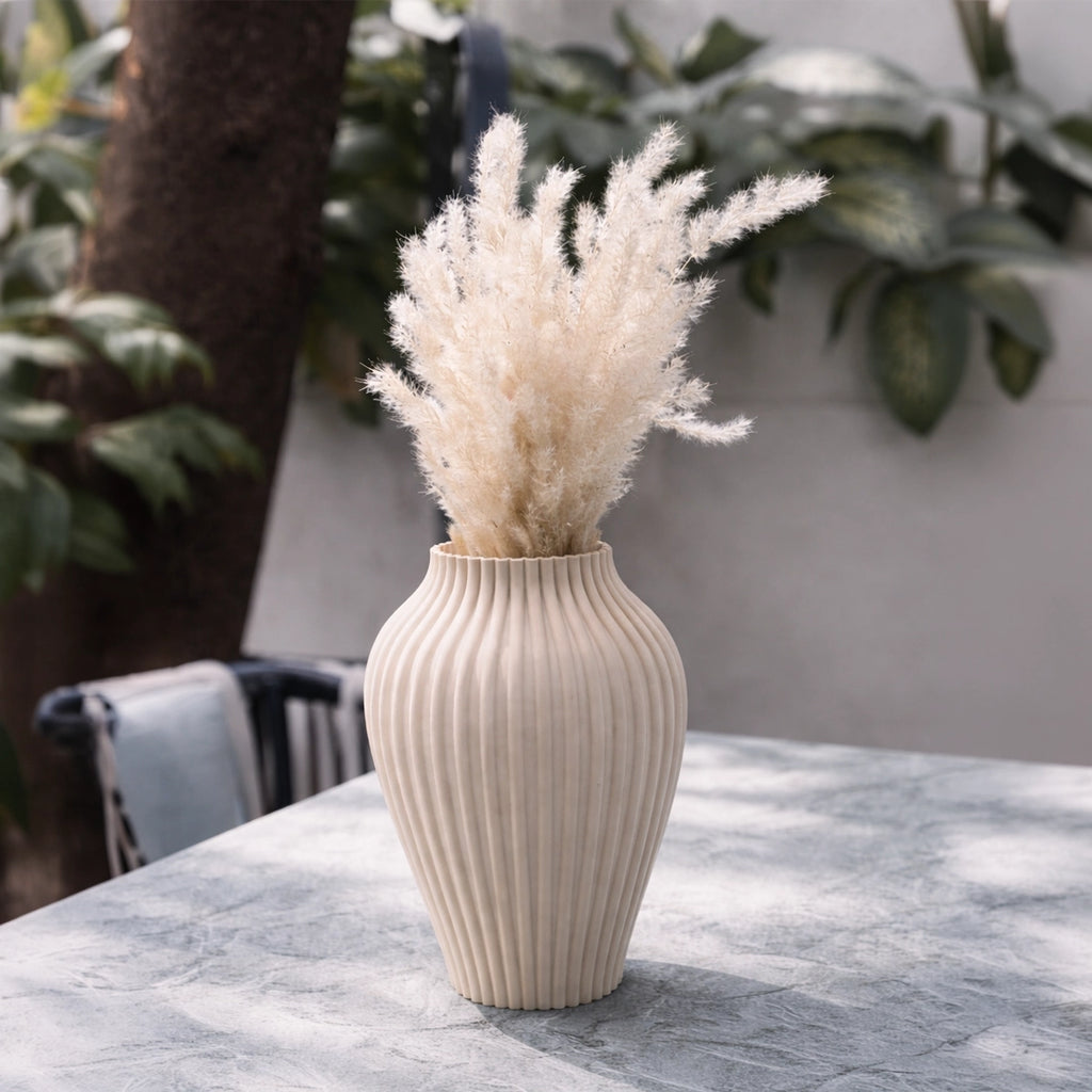 Ribbed Vase