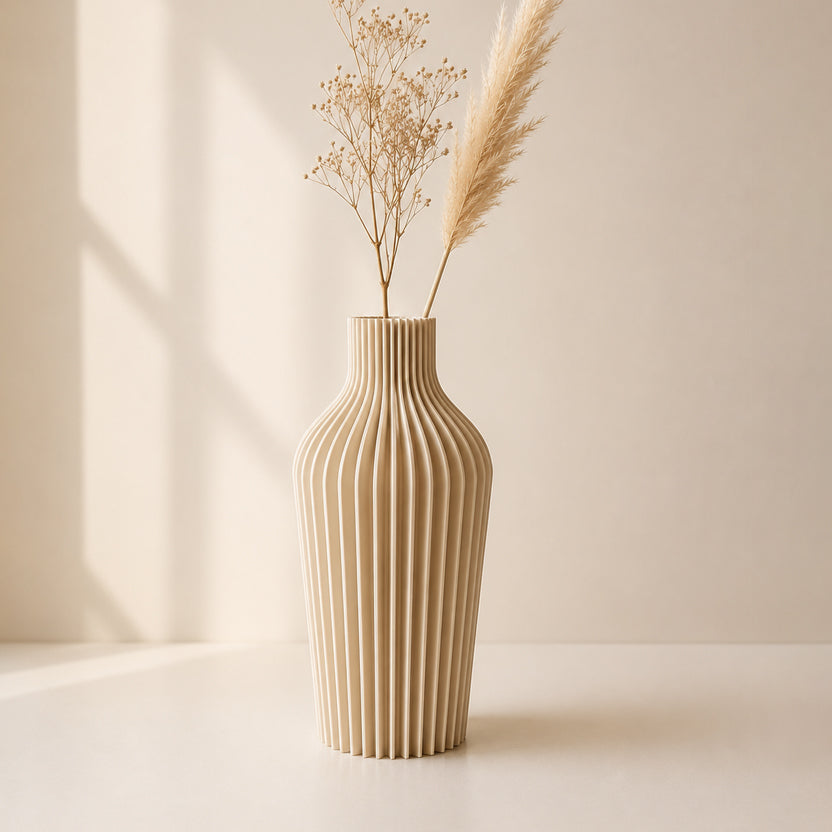Ribbed Vase