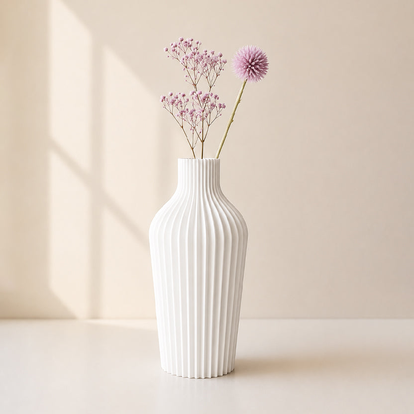 Ribbed Vase
