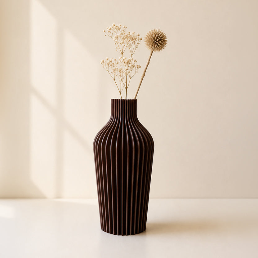 Ribbed Vase