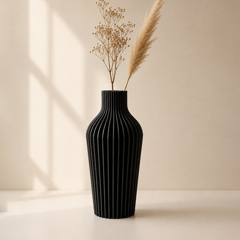 Ribbed Vase