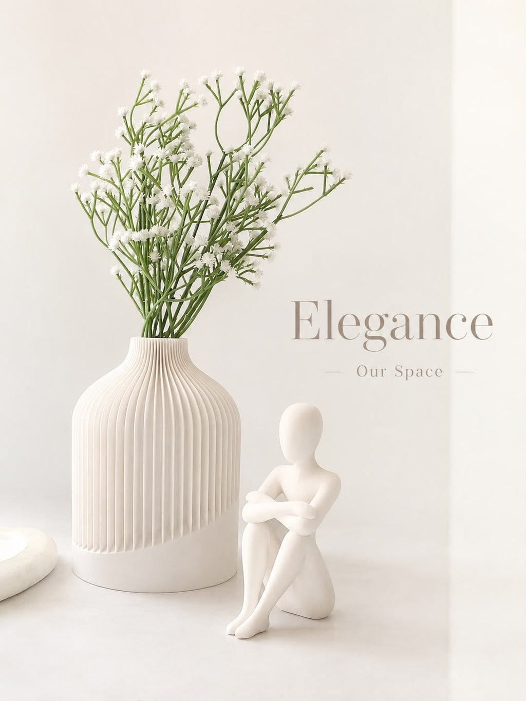🏺 Minimal Modern Vase & 🤍 Still Hug Sculpt Combo (Pack of 2)
